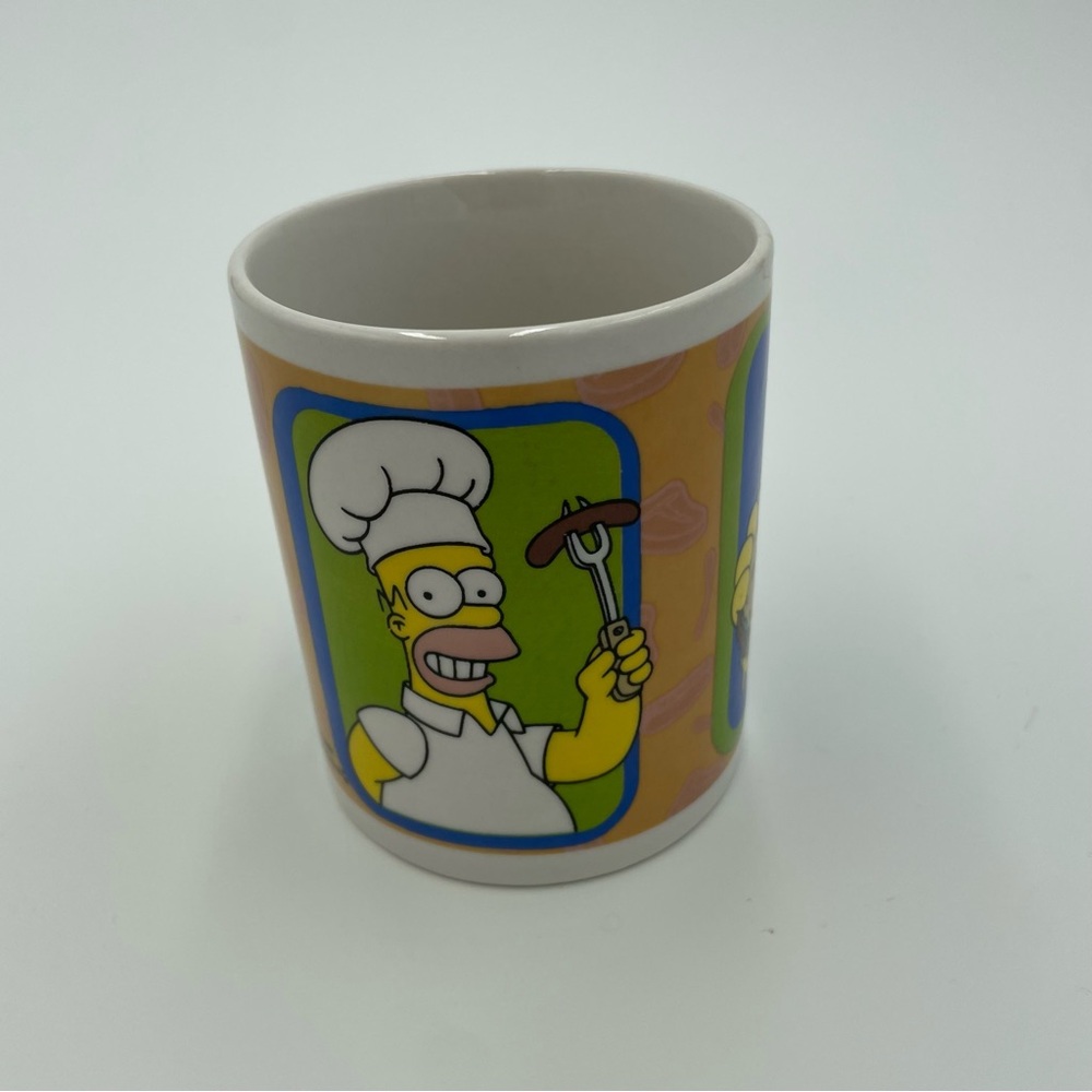 Vintage 2006 The Simpsons Homer Simpson Mug - Chef & Burger Graphics - Picture 2 of 5